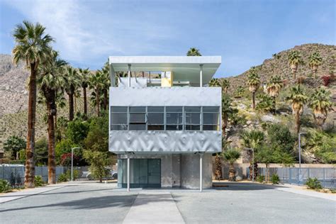 metal house structure exhibit|Albert Frey's metal Aluminaire House opens in Palm .